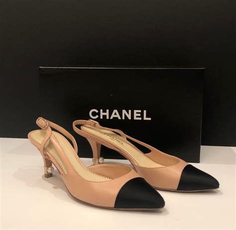 chanel shoes slingbacks|vintage Chanel slingback heels.